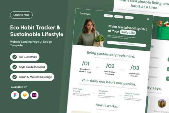 Greenlyst - Eco Habit Tracker Landing