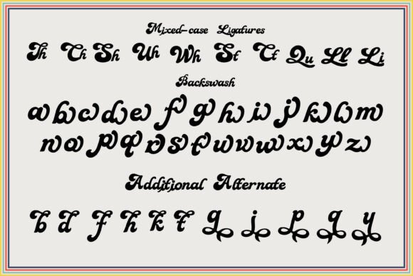 Honey Black Vintage Font PNG with transparent background - Preview 2