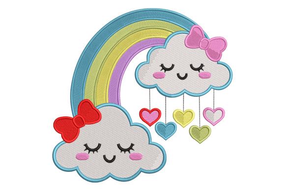 Kawaii Rainbow Clouds