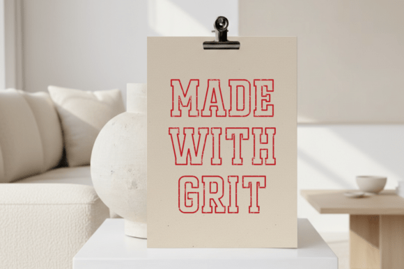 Loved Outline Font PNG with transparent background - Preview 2