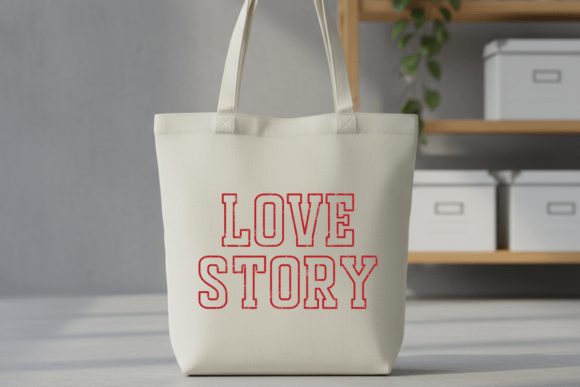 Loved Outline Font PNG with transparent background - Preview 5