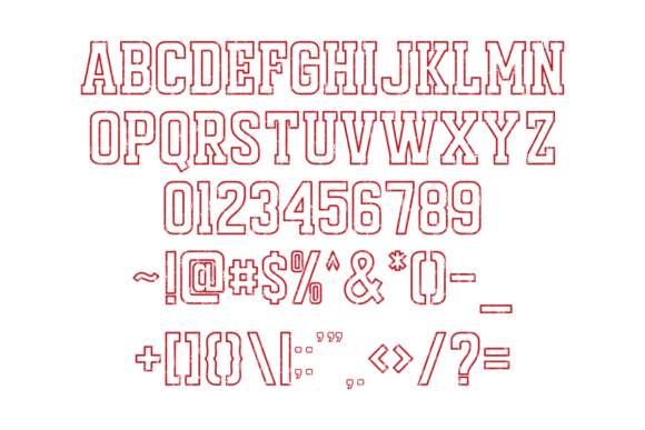 Loved Outline Font PNG with transparent background - Preview 6