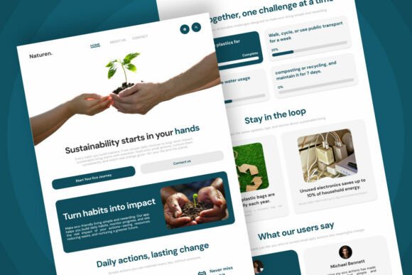 Naturen - Green Habit Tracking Landing