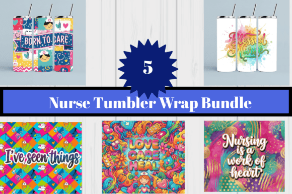 Nurse Tumbler Wrap PNG Bundle