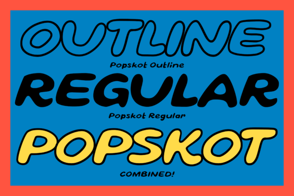 Popskot Font PNG with transparent background - Preview 4