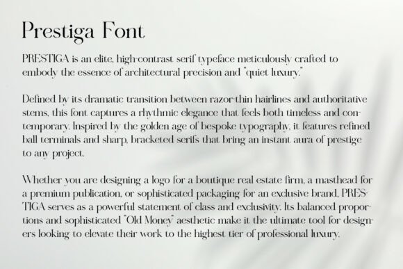 Prestiga Font font preview - 6