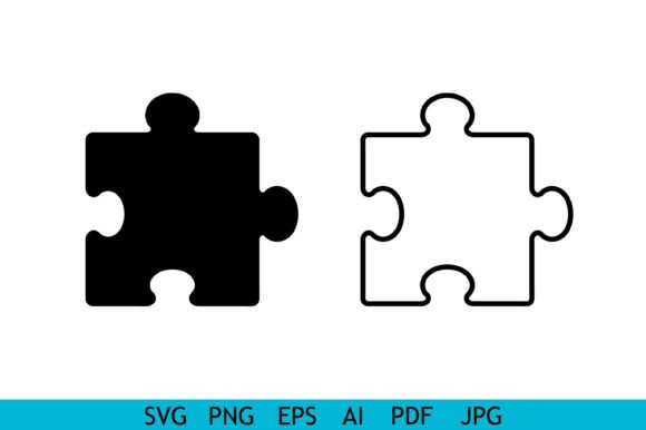 Puzzle Piece Icon Set Vector Grafika Rękodzieła Przez Silhouette Station