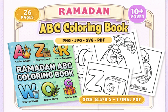 Ramadan ABC Coloring Book