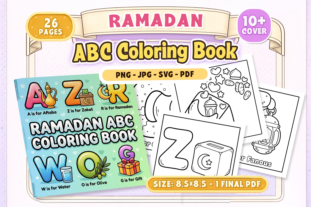 Ramadan ABC Coloring Book