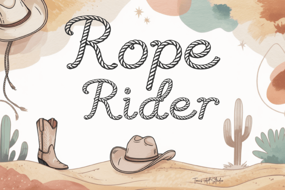 Rope Rider Decorative Font By TonisArtStudio