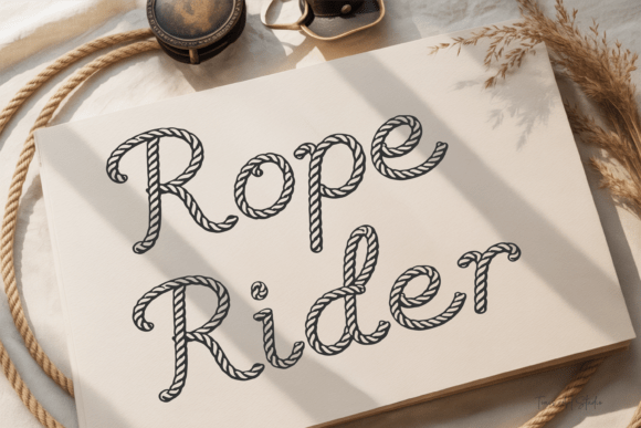 Rope Rider Font PNG with transparent background - Preview 1