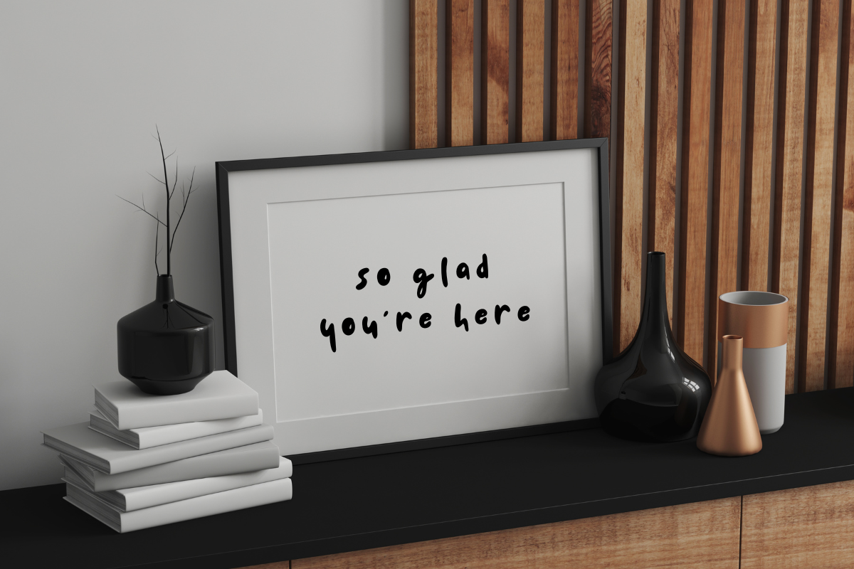 So Glad You're Here Entryway Wall Art
