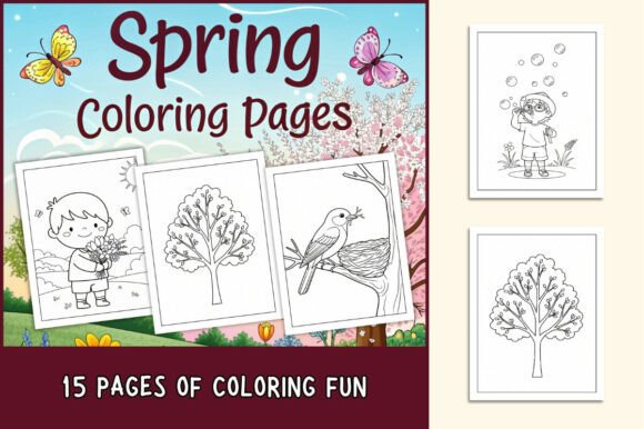Spring Coloring Pages for Kids