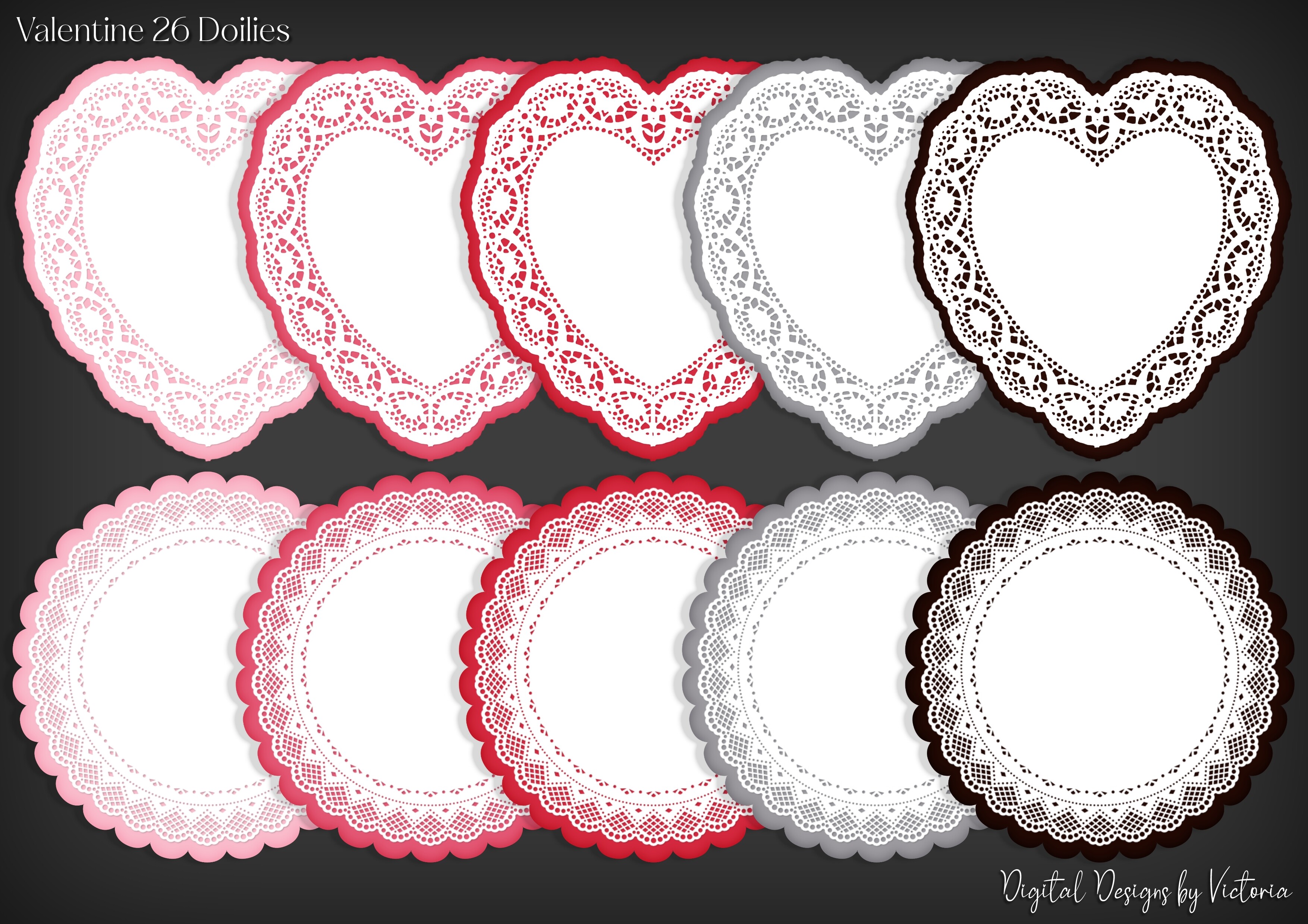 Valentine 26 Doilies