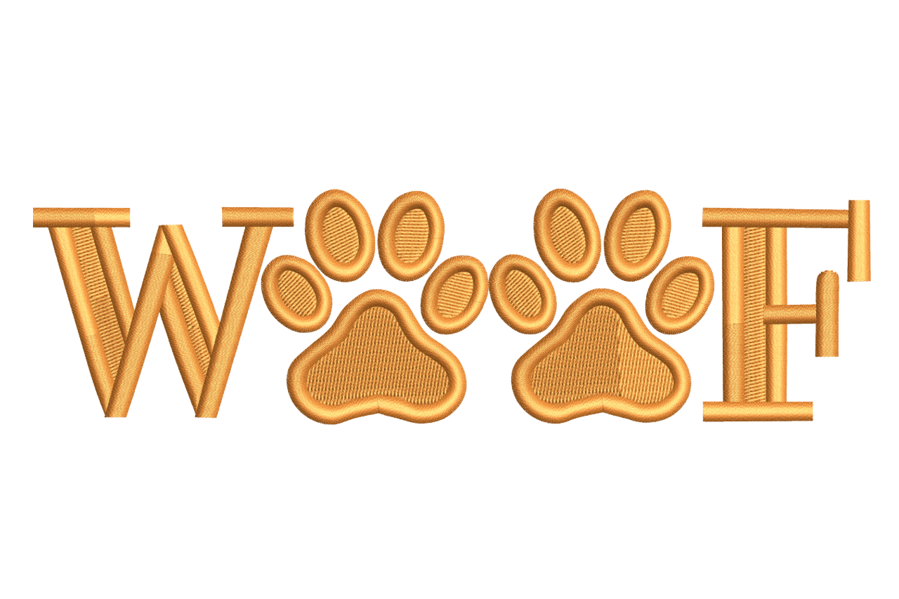 WOOF Paw Print Word – Dog Lover