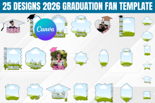 25 Designs 2026 Graduation Fan Template Graphic by Gfx Shaown ...