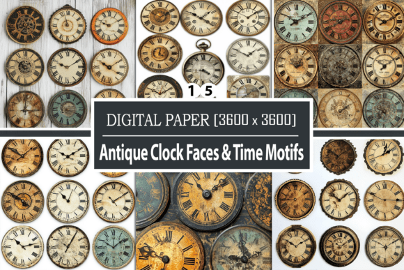 Antique Clock Faces & Time Motifs