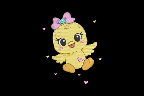 Baby Chick with Pink Bow