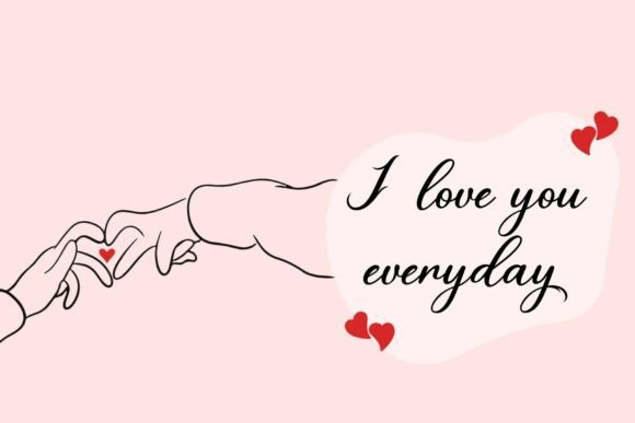 Beautiful Dealove Font PNG with transparent background - Preview 3