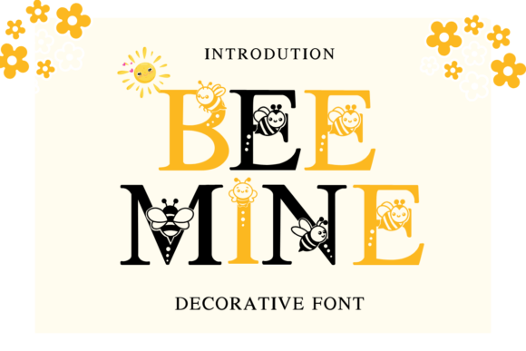 Preview specimen of Bee Mine decorative font