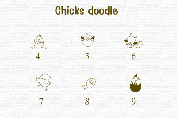 Chicks Doodle Font PNG with transparent background - Preview 3