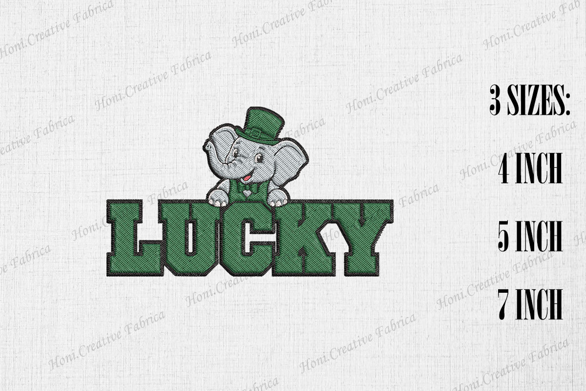 Cute Lucky Elephant St Patrick's Day