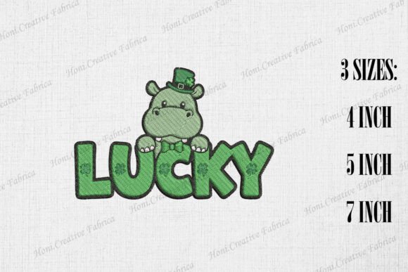 Cute Lucky Hippo St Patrick's Day