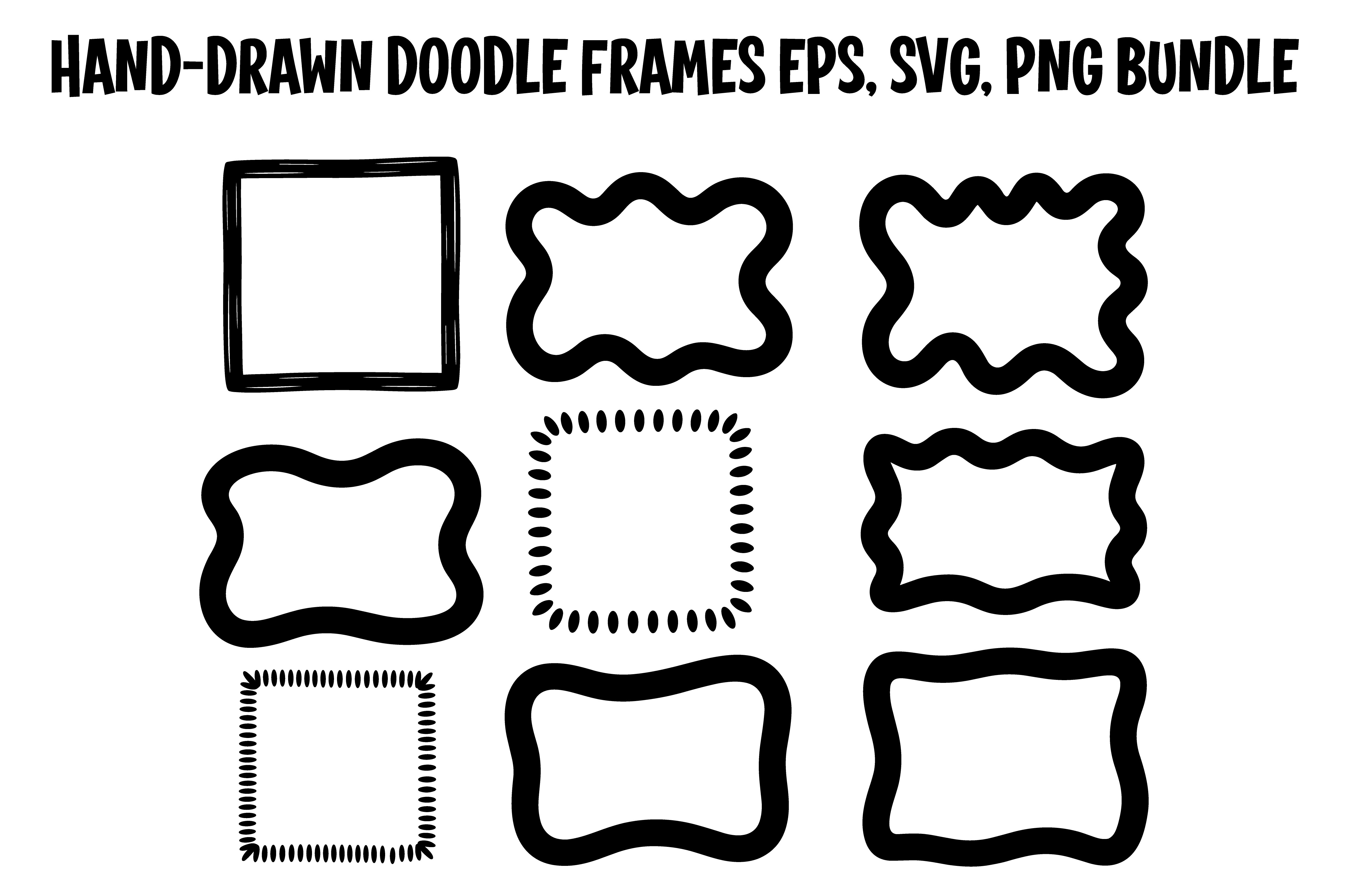 Doodle Frames Hand Drawn Borders