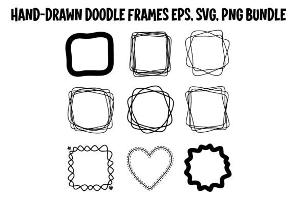 Doodle Frames Hand Drawn Borders