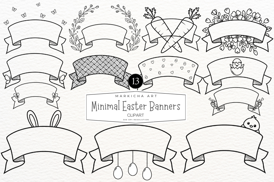 Easter Banners Clipart