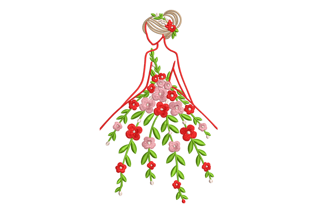 Elegant Floral Dress Girl
