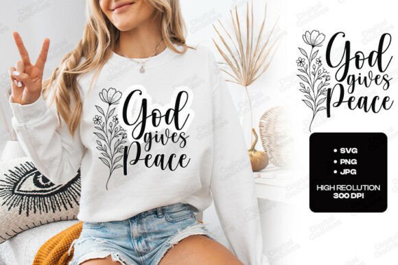 God Gives Peace Christian Faith Design