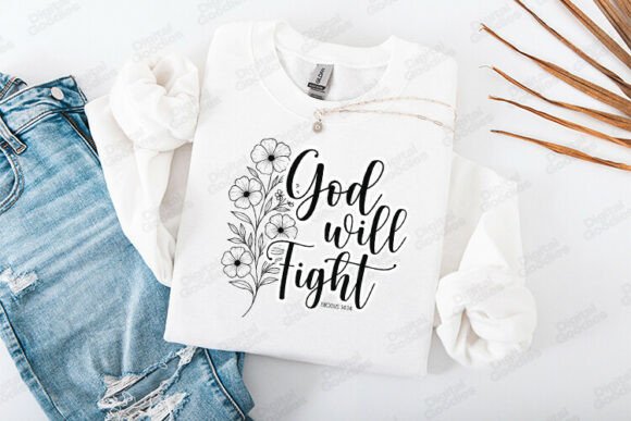 God Will Fight Exodus 14 Verse Design