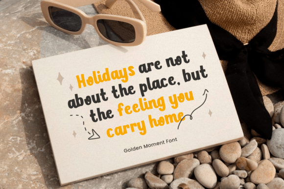 Golden Moments Font PNG with transparent background - Preview 5