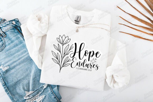 Hope Endures Bible Verse Design
