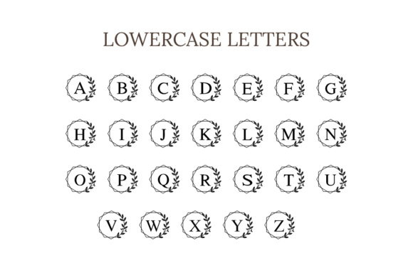Laurel Monogram Font PNG with transparent background - Preview 6