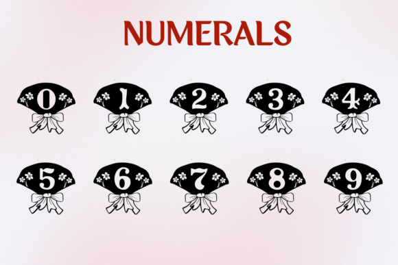 Letter Flower Font PNG with transparent background - Preview 3