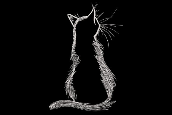 Minimalist Sitting Cat