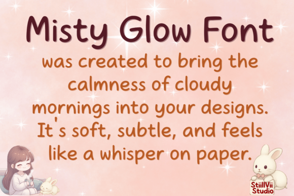 Misty Glow Font font preview - 1