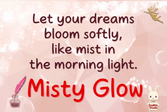 Misty Glow Font font preview - 4