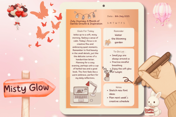 Misty Glow Font font preview - 5