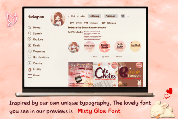 Misty Glow Font font preview - 6