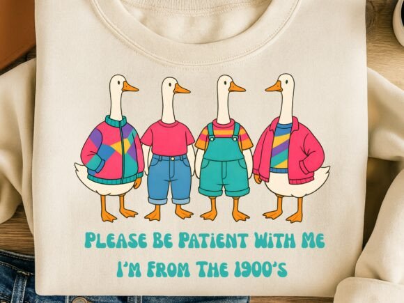 Please Be Patient I'm from the 1900 PNG Gráfico Ilustrações para Impressão Por Nicolle's Colorful Art