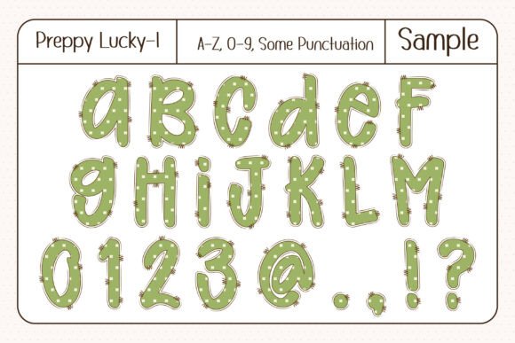Preppy Lucky Font PNG with transparent background - Preview 2