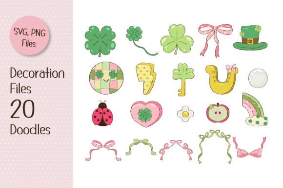 Preppy Lucky Font PNG with transparent background - Preview 6