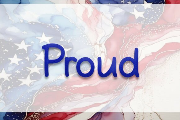 Proud Font PNG with transparent background - Preview 1