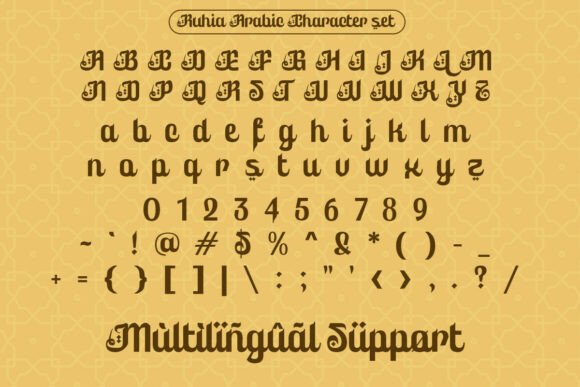 Ruhia Arabic Font PNG with transparent background - Preview 5