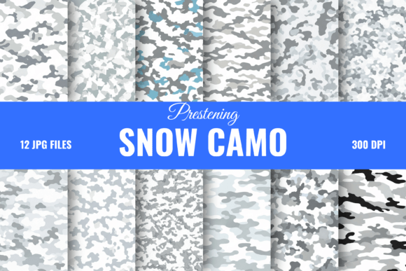 Seamless Snow Military Camo Patterns