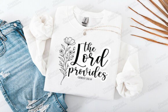 The Lord Provides Bible Verse Design