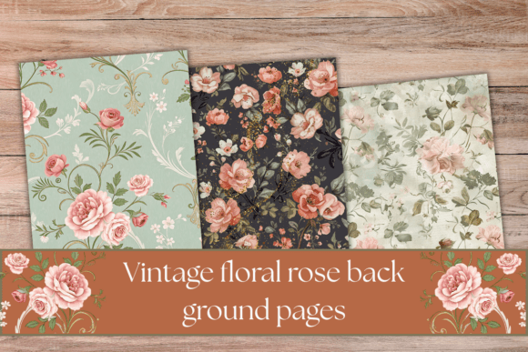 Vintage Floral Backgrounds, Graphic Crafts By Shabby paper boutique